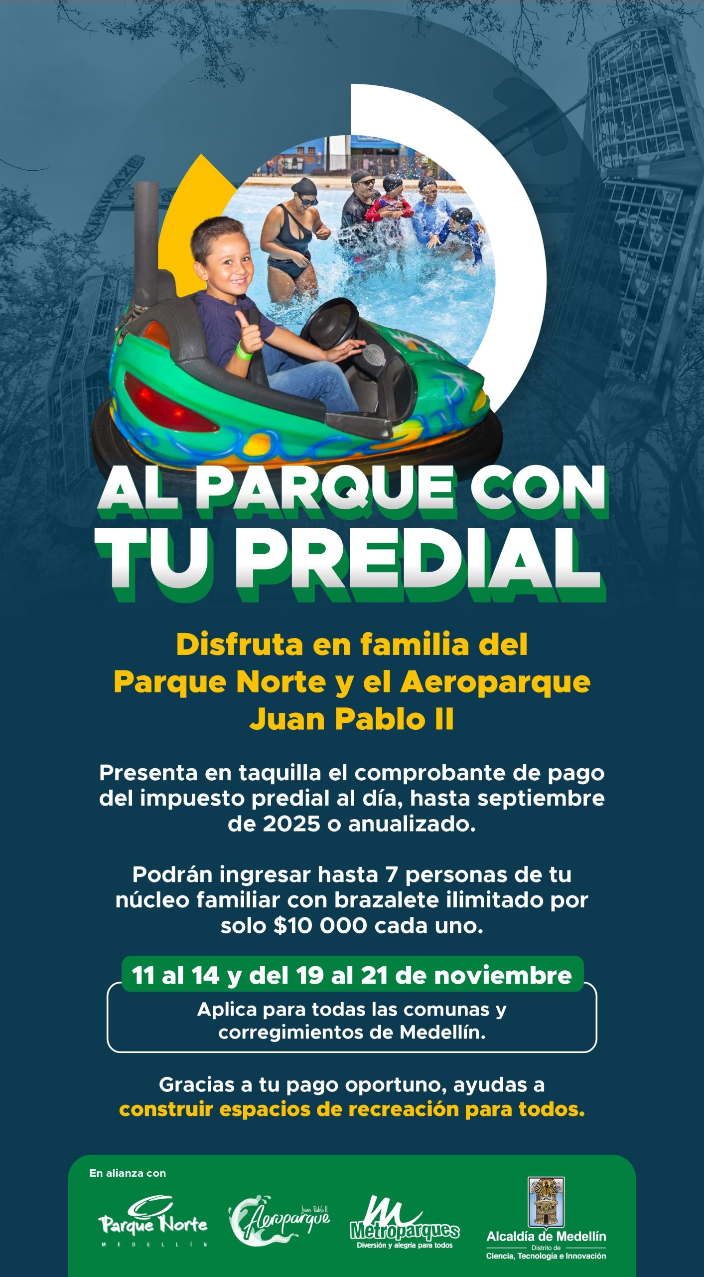 Campaña Al parque con tu predial - Parque Norte y Aeroparque Juan Pablo II